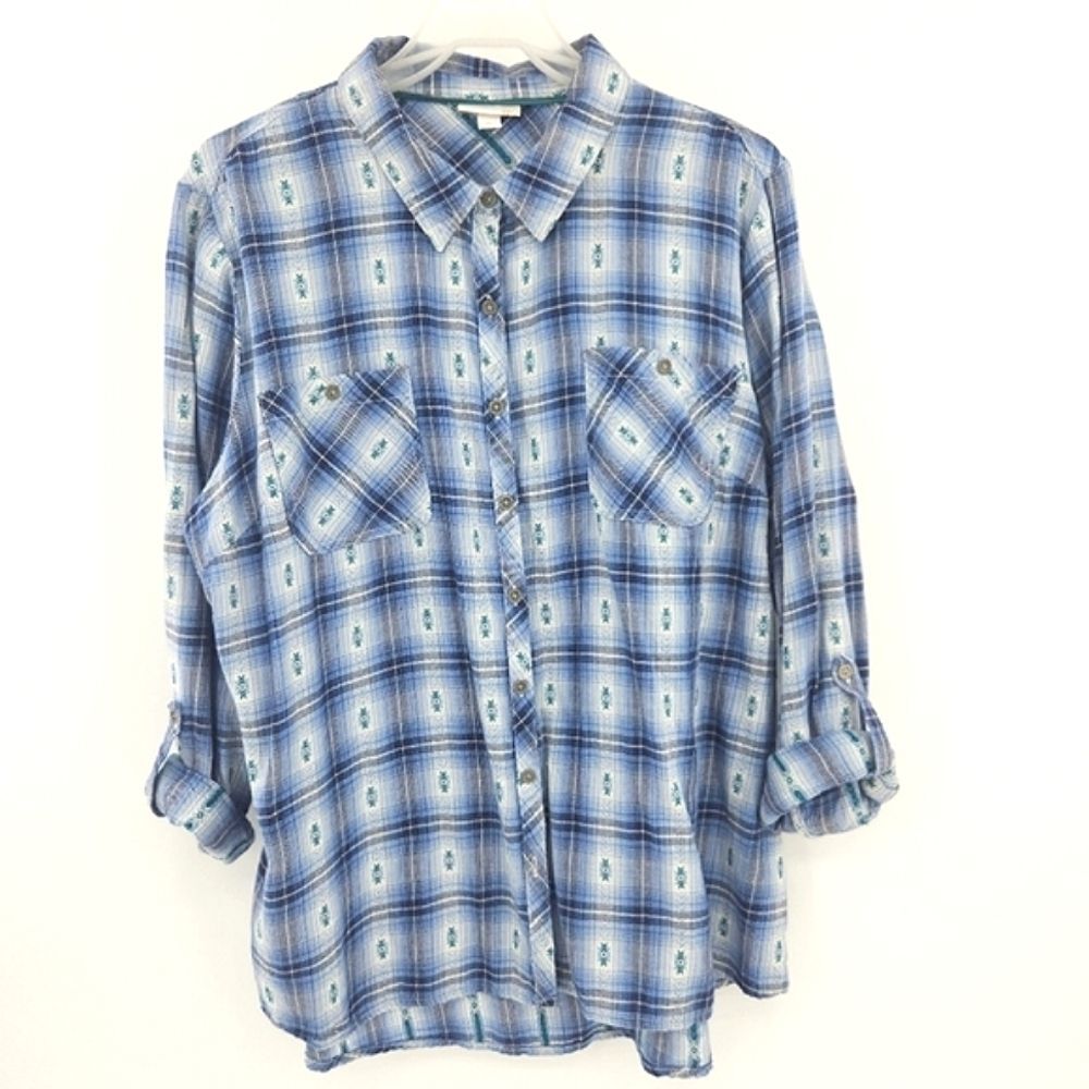 Westport Blue Plaid Button-Up Shirt